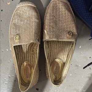 Michael Kors Metallic Gold Slip-On Shoes
